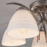 Потолочный светильник со стеклянными плафонами 30121/5 сатин-никель