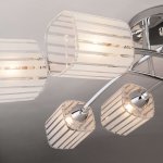 Потолочный светильник с плафонами из стекла 30125/8 хром