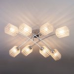 Потолочный светильник с плафонами из стекла 30125/8 хром