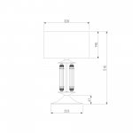 Классическая настольная лампа с абажуром 01045/1 сатин-никель