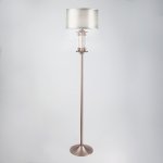 Классический торшер с абажуром 01046/1 сатин-никель