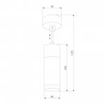 LED светильник подвесной в стиле лофт 50135/1 LED хром/черный