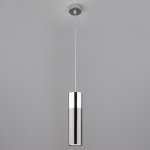 Светодиодный подвесной светильник в стиле лофт 50135/1 LED хром/черный жемчуг