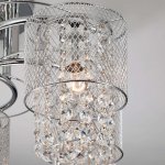 Потолочная люстра с хрусталем и плафонами 30137/5 хром