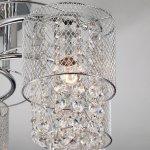 Потолочная люстра с хрусталем и плафонами 30137/5 хром