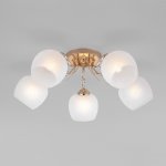 Потолочный светильник со стеклянными плафонами 30138/5 золото