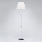 Торшер с белым абажуром 01056/1 хром/прозрачный хрусталь Strotskis