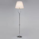 Торшер с белым абажуром 01056/1 хром/прозрачный хрусталь Strotskis