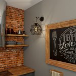 Настенный светильник с металлическим плафоном в виде клетки 1735 Galaxy