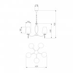 Подвесная люстра с хрусталем 60079/5 хром