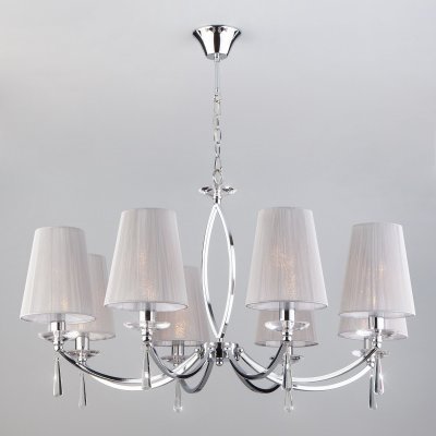 Подвесная люстра с абажурами 60079/8 хром