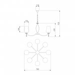 Подвесная люстра с абажурами 60079/8 хром