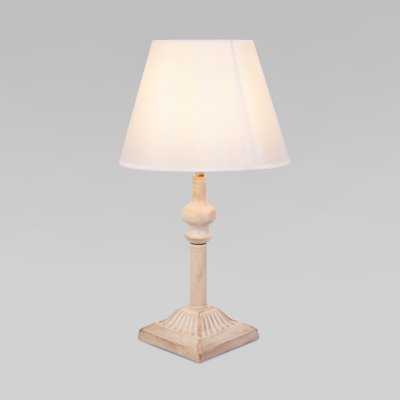 Классическая настольная лампа 01061/1 белый с золотом