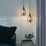 Подвесной светильник со стеклянным плафоном 50085/1 черный жемчуг