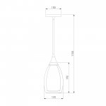 Подвесной светильник со стеклянным плафоном 50085/1 черный жемчуг