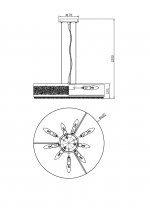 Люстра подвесная Lucia Tucci fabian 1552.9 nickel