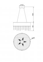 Люстра подвесная Lucia Tucci fabian 1554.5 gold leaf