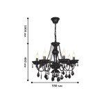 Люстра черная хрустальная Favourite 1571-7P
