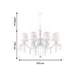 Люстра белая Favourite 1732-8P Melissa