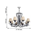 Люстра подвесная Favourite 2174-8P Laurel black