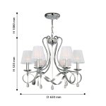 Люстра подвесная с абажурами Favourite 2597-6P Amabilis