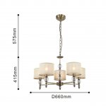 Подвесная люстра Favourite 2663-5P Vallora