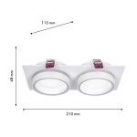 врезной светильник Favourite 4650-2C Vasto