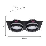 врезной светильник Favourite 4651-2C Vasto