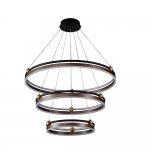 Люстра Crystal Lux FERNANDO SP158W LED D400+600+800 COFFEE/BLACK (0620/303)