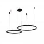 Люстра Crystal lux FORTUNA SP123W LED D600+800 BLACK (1811/302)