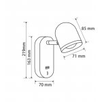 Настенный светильник (бра) Freya FR10003WL-L4B PointThree