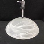 Плафон стекло большое центральное под стержень 12мм алебастр 300мм Фрея FR2012 Herbert