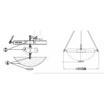 Плафон стекло большое центральное под стержень 12мм алебастр 300мм Фрея FR2012 Herbert