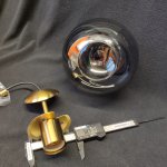 Плафон стекло шар черный 180мм (71мм посадка) FR5140PL Moricio