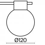 Плафон стекло шар белый 120мм Freya FR5233 Gatsby
