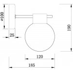 Настенный светильник (бра) Freya FR5233WL-04BS1 Inversion
