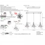 Светильник подвесной Crystal Lux GARDEN SP3х3 L1200 GOLD (1860/209)