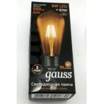 Ретро лампа Gauss LED Filament ST64 E27 6W Golden 550lm 2400К (102802006)