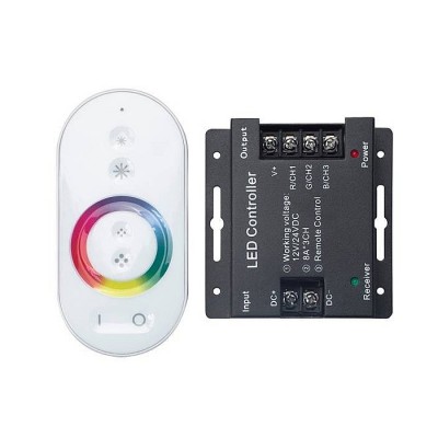 

Контроллер для RGB 288W 24А с сенсорным пультом управления цветом (белый) Gauss, 201013288