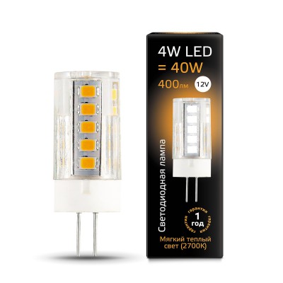 

Лампа Gauss LED G4 12V 4W 2700K керамика, 207307104