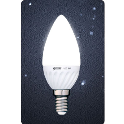 Лампа Gauss Led B35 Ceramic Candle 3W E14 4100K (= 30W) Лампа Gauss Led B35 Ceramic Candle 3W E14 4100K (= 30W)