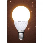 Лампа светодиодная Gauss Led P45 Ceramic Globe 3W E14 2700K (= 30W обычной)