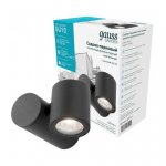 Светильник садово-парковый Gauss Sonata настенный архитектурный, 1xGU10, 142x155x70mm, 170-240V / 50Hz, Max.35W, IP54, (GD151)