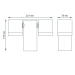 Светильник садово-парковый Gauss Sonata настенный архитектурный, 2xGU10, 221x155x70mm, 170-240V / 50Hz, 2xMax.35W, IP54, (GD152)