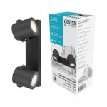 Светильник садово-парковый Gauss Sonata настенный архитектурный 2xGU10 280x90x130mm, 170-240V / 50Hz, 2xMax.35W, IP:54, (GD153)