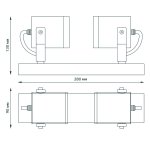 Светильник садово-парковый Gauss Sonata настенный архитектурный 2xGU10 280x90x130mm, 170-240V / 50Hz, 2xMax.35W, IP:54, (GD153)