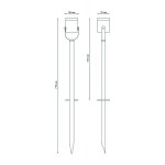 Светильник садово-парковый Gauss Sonata ландшафтный грунтовой, 1xGU10, 90x70x470mm, 170-240V / 50Hz, Max.35W IP54, (GD155)
