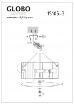 Люстра белая Globo 15105-3 La Nube