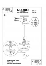 Светильник подвесной Globo 15147 Donna