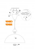 Светильник подвесной Globo 15490 Hannah